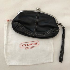 Black authentic Coach wristlet